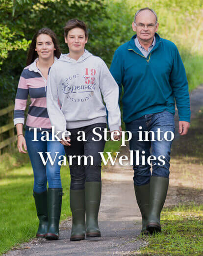 Kids neoprene lined wellington boots from Warm Wellies